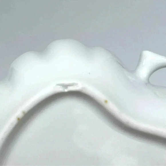 3 Vintage Pear & Apple Shaped Hand Painted TRINKET DISHES Fruit & Flowers - Picture 4 of 13